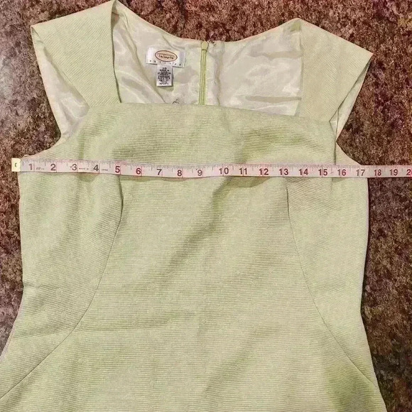 NEW NWT Woman's Talbots Petites Green A-Line Sleeveless Dress Size 10P $168 - Picture 7 of 9